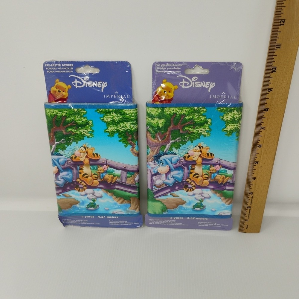 Winnie The Pooh Self Stick Wall Border‎ Disney Imperial 2 Packs 5 Yards See Note - Picture 6 of 8